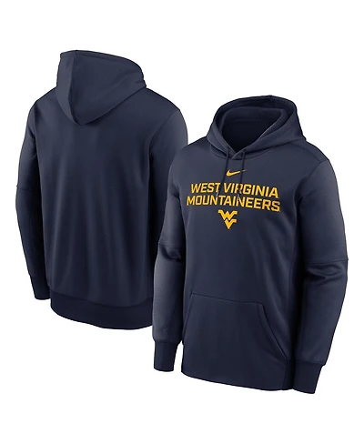 Nike Men's Navy West Virginia Mountaineers Team Stacked Performance Pullover Hoodie
