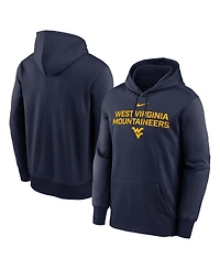 Nike Men's Navy West Virginia Mountaineers Team Stacked Performance Pullover Hoodie