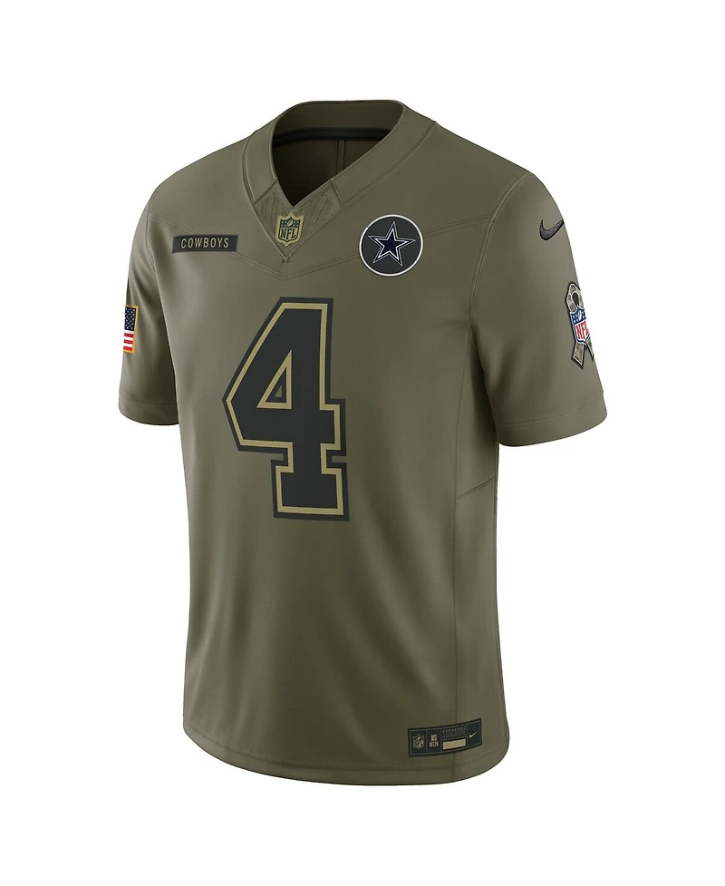 Nike Men's Dak Prescott Olive Dallas Cowboys 2025 Salute to Service Limited Jersey