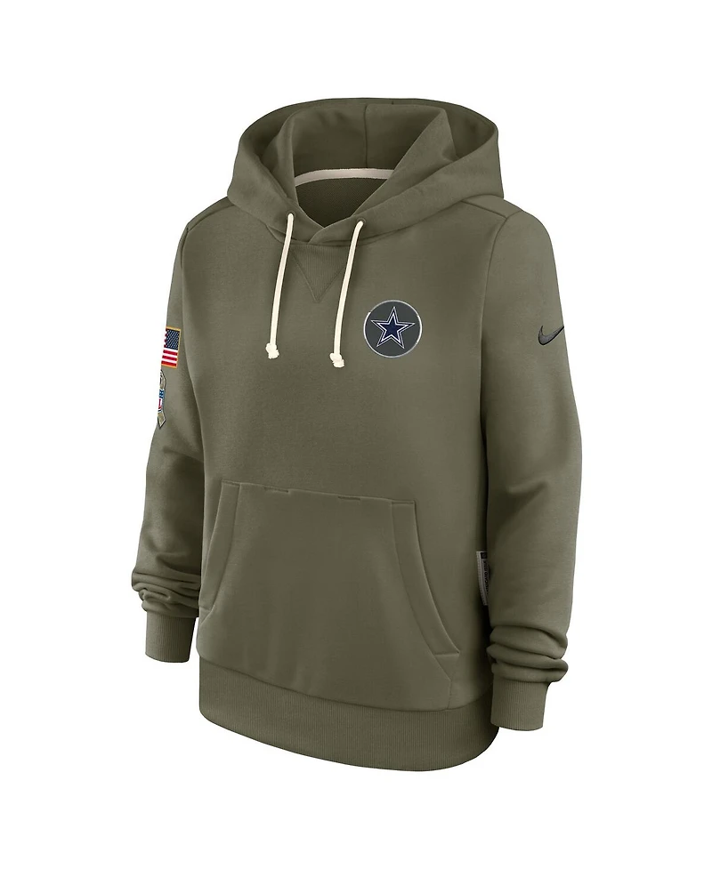 Nike Women's Olive Dallas Cowboys 2025 Salute to Service Sideline Standard Issue Dri-fit Hoodie
