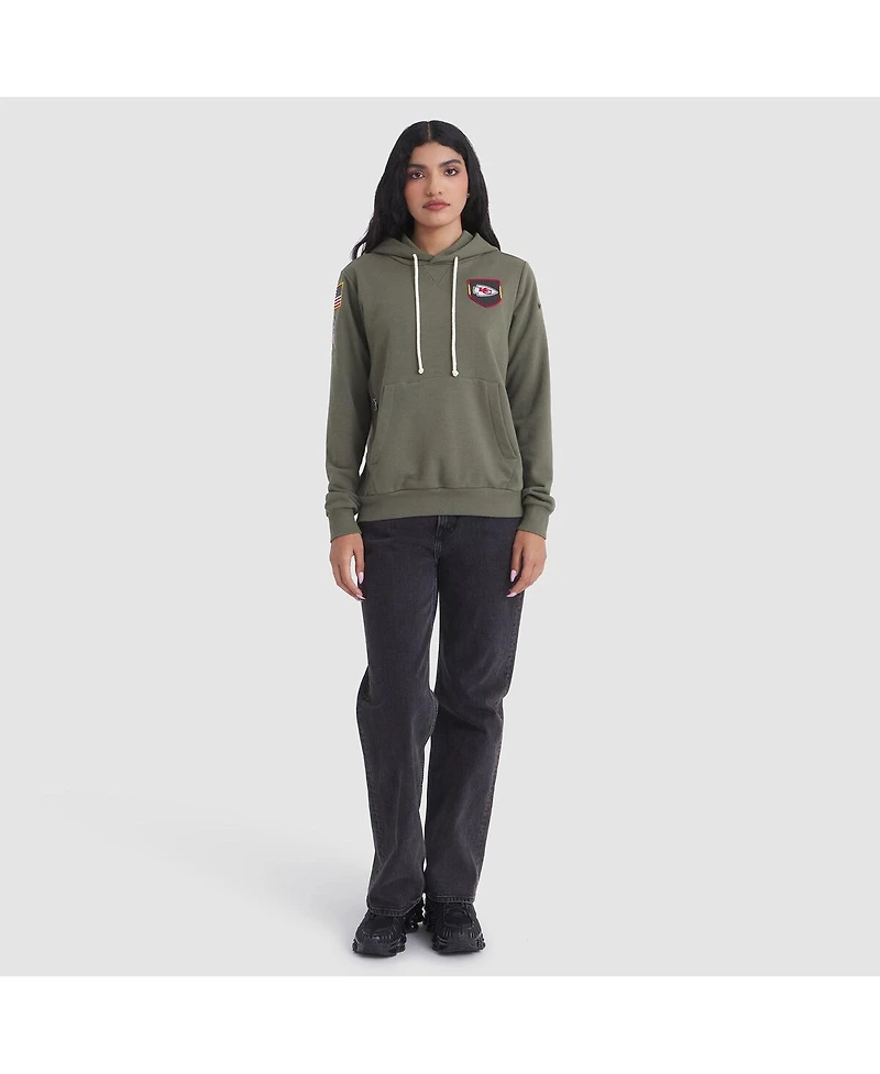 Nike Women's Olive Kansas City Chiefs 2025 Salute to Service Sideline Standard Issue Dri-fit Hoodie