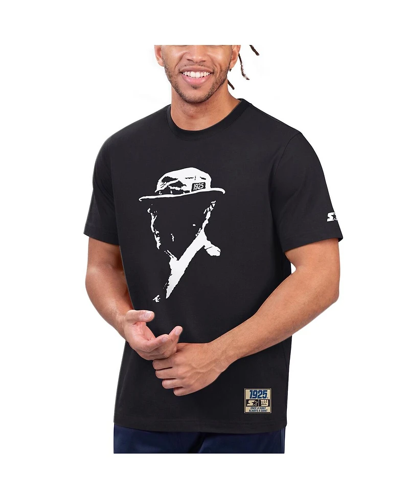 Starter Men's Black New York Giants 100th Season T-Shirt
