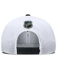 Fanatics Men's Black/White Detroit Red Wings Authentic Pro Rink Lockup Adjustable Trucker Hat