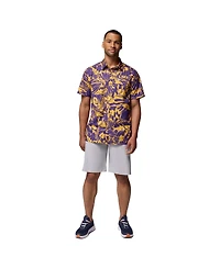 Columbia Men's Purple Lsu Tigers Super Slack Tide Omni-Wick Button-Up Shirt