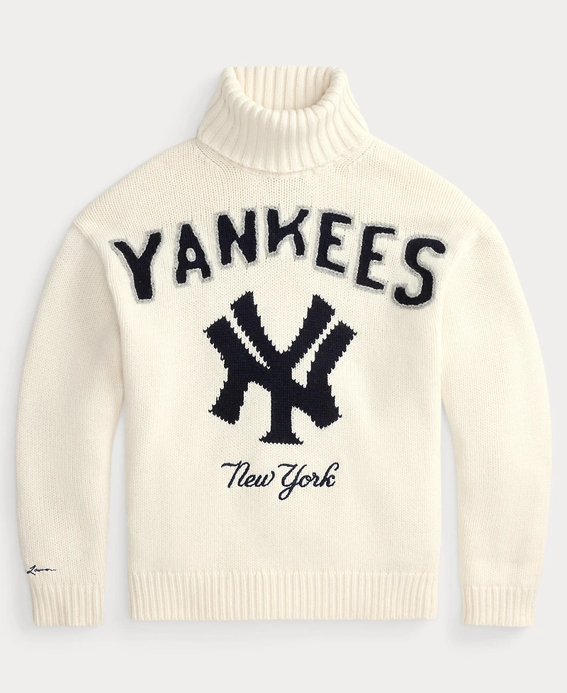 Polo Ralph Lauren Women's Yankees Long Sleeve Turtle Neck Sweater