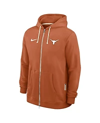 Nike Men's Burnt Orange Texas Longhorns 2025 Sideline Standard Issue Dri-fit Full-Zip Hoodie