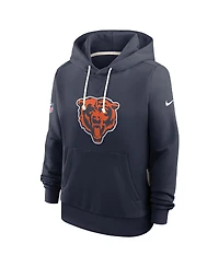 Nike Women's Navy Chicago Bears Sideline Standard Issue Initial Home Dri-fit Hoodie