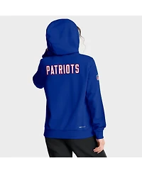 Nike Women's Royal New England Patriots Throwback Sideline Standard Issue Dri-fit Hoodie