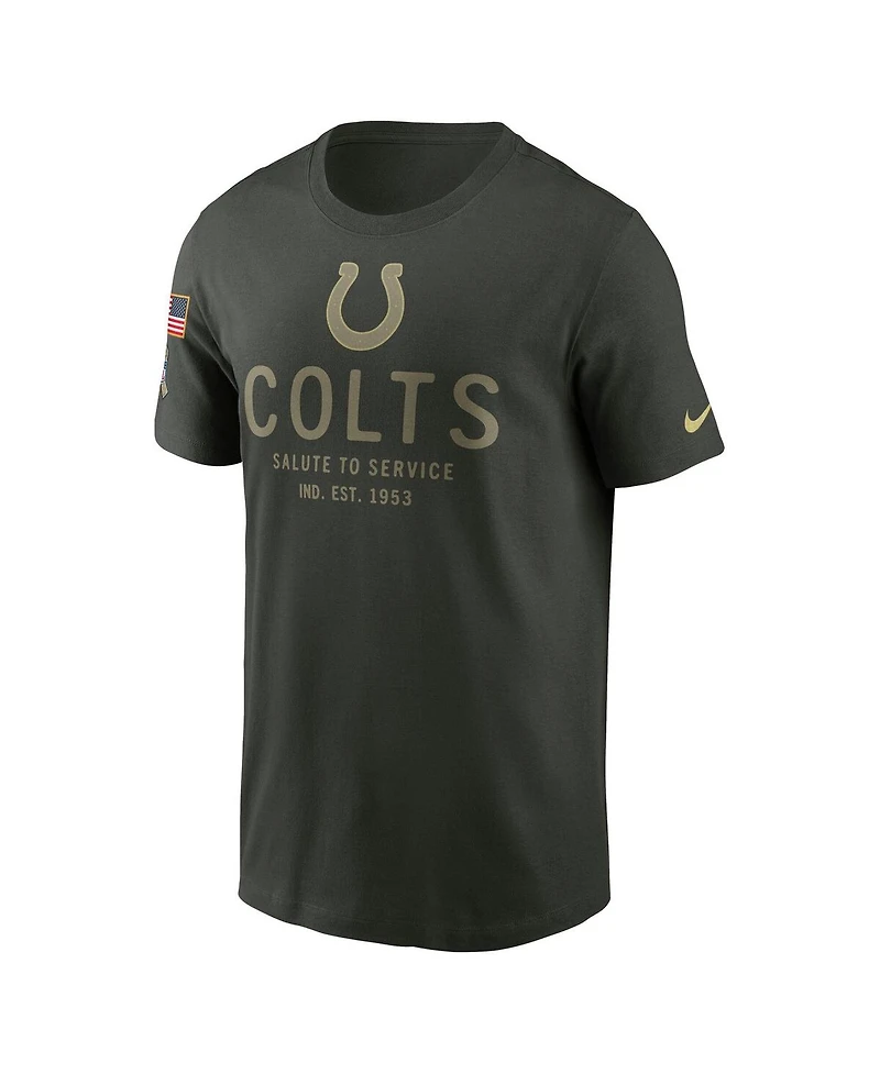 Nike Men's Forest Green Indianapolis Colts 2025 Salute to Service Sideline Primary Edge Dri-fit T-Shirt
