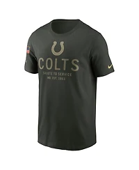 Nike Men's Forest Green Indianapolis Colts 2025 Salute to Service Sideline Primary Edge Dri-fit T-Shirt