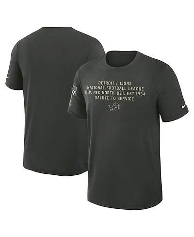 Nike Men's Dark Green Detroit Lions 2025 Salute to Service Sideline Slub Dri-fit T-Shirt