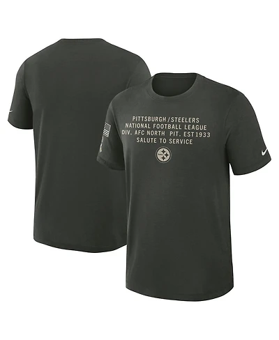 Nike Men's Dark Green Pittsburgh Steelers 2025 Salute to Service Sideline Slub Dri-fit T-Shirt