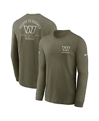 Nike Men's Olive Washington Commanders 2025 Salute to Service Sideline Long Sleeve T-Shirt