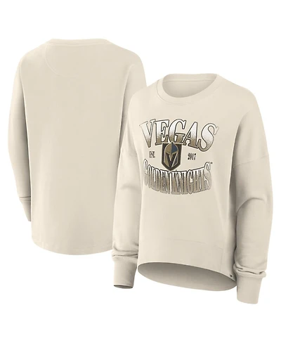 Fanatics Women's Cream Vegas Golden Knights Oversized Slice Pullover Sweatshirt