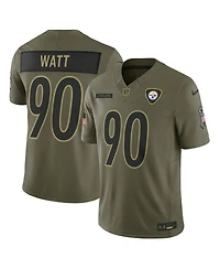 Nike Men's T.j. Watt Olive Pittsburgh Steelers 2025 Salute to Service Limited Jersey