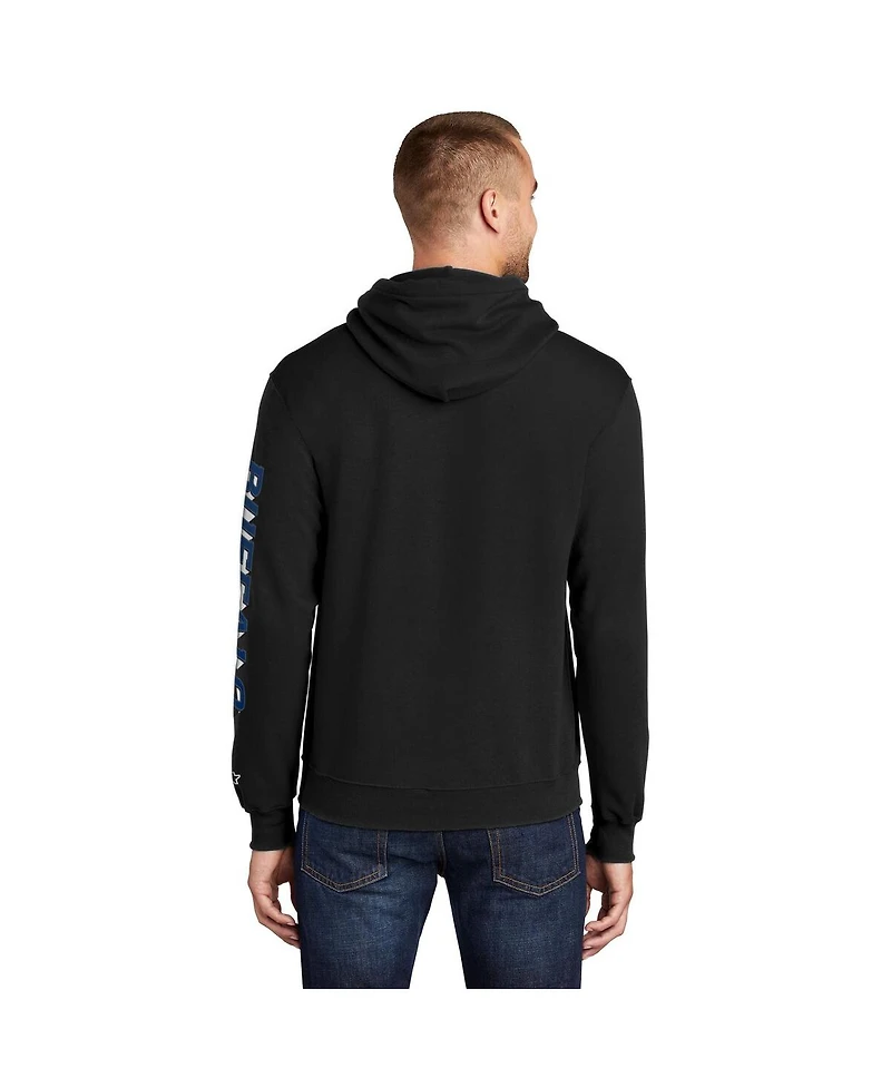 Starter Men's Black Buffalo Bills Wordmark Logo Pullover Hoodie