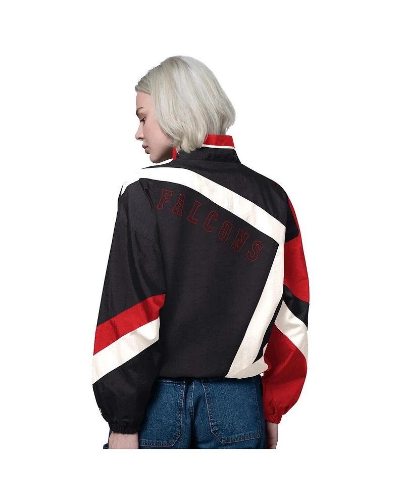 Starter Women's Black/Red Atlanta Falcons 1st Quarter Full-Zip Windbreaker Jacket