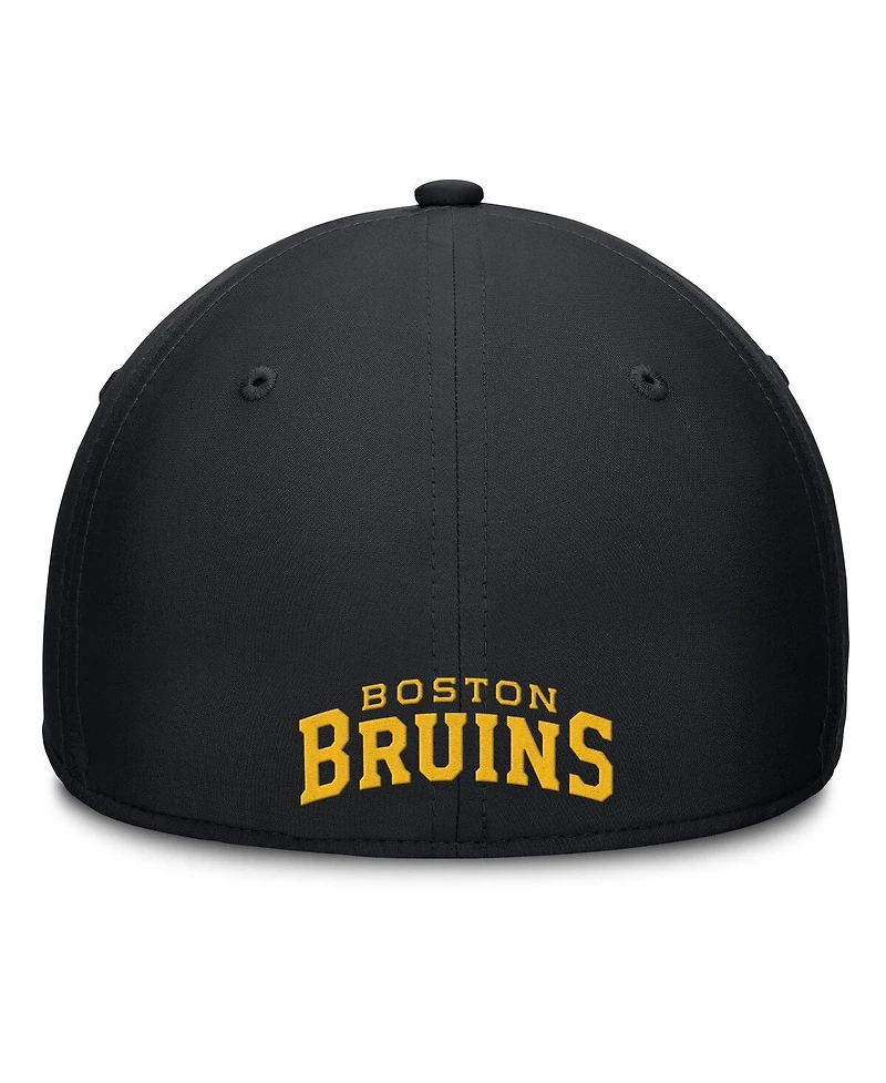 Fanatics Men's Black Boston Bruins Primary Logo Flex Hat