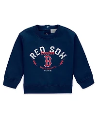 Wear by Erin Andrews Newborn 2-Piece Navy Boston Red Sox Fleece Crewneck and Pants Set