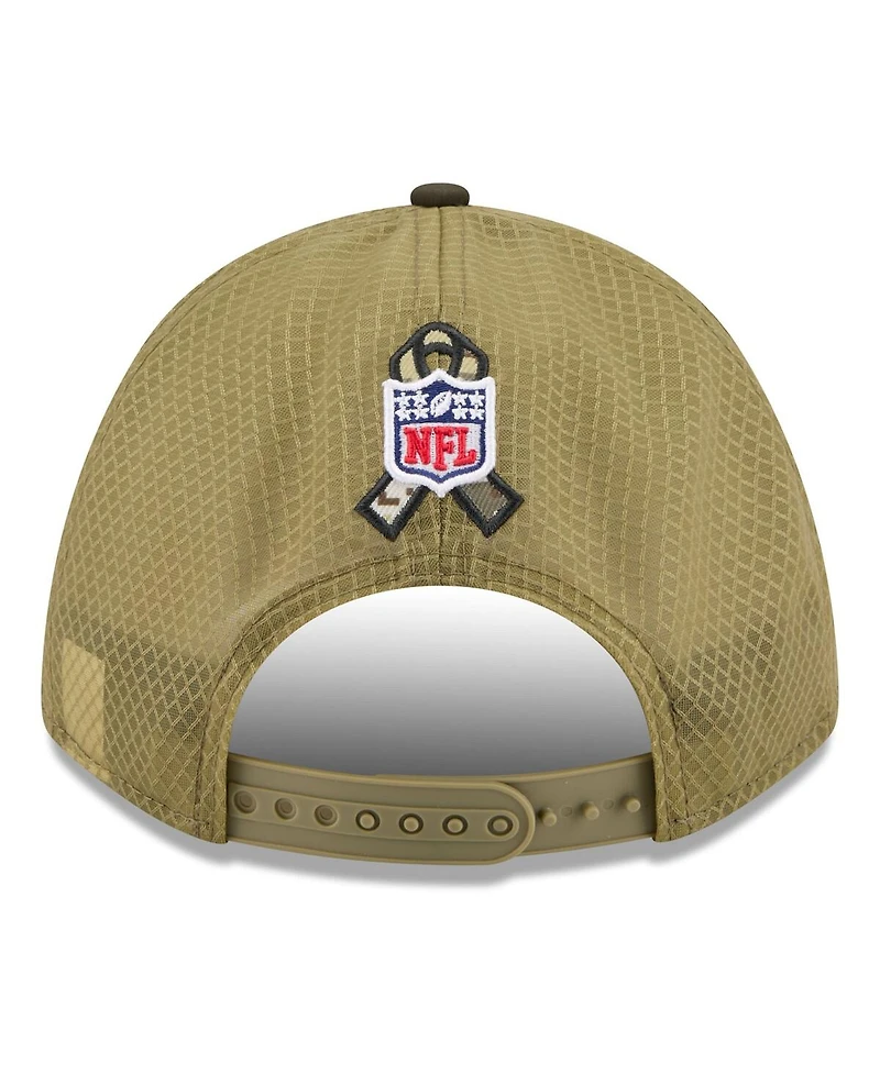 New Era Men's Green Las Vegas Raiders 2025 Salute to Service 9FORTY A-Frame M-Crown Adjustable Hat