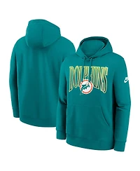 Nike Men's Aqua Miami Dolphins Full Blitz Club Fleece Pullover Hoodie