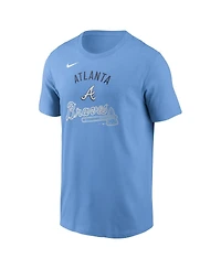 Nike Men's Light Blue Atlanta Braves Early Innings Stack T-Shirt