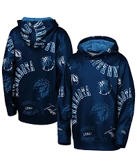 Outerstuff Big Boys and Girls Navy Minnesota Timberwolves Moving Violation Hoodie