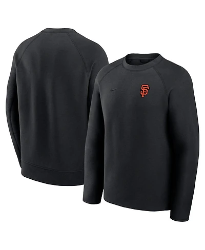 Nike Men's Black San Francisco Giants Tech Fleece Raglan Sweatshirt