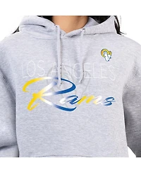 G-iii 4Her by Carl Banks Women's Gray Los Angeles Rams Shadow Logo Fleece Pullover Hoodie