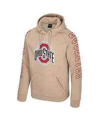 Colosseum Men's Tan Ohio State Buckeyes Big Break Raglan Hoodie