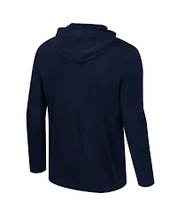 Colosseum Men's Navy Virginia Cavaliers Color Pop Active Blend Hooded Long Sleeve T-Shirt
