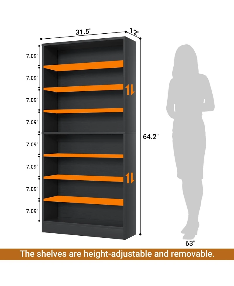 Aheaplus 9-Tier Wood Shoe Storage Cabinet (Holds 40-45 Pairs)