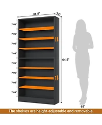 Aheaplus 9-Tier Wood Shoe Storage Cabinet (Holds 40-45 Pairs)