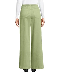 Lands' End Women's High Rise Wide Leg Corduroy Pants
