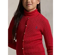 Polo Ralph Lauren Big Girls Mini-Cable Cotton Cardigan