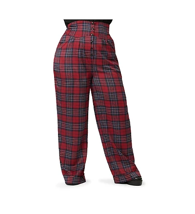Unique Vintage Plus Size High Waist Trouser