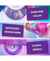 PonyCycle Model Y Pink/Purple Unicorn Rideable Toy for Age 4