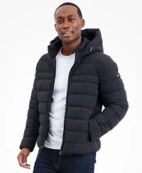 Michael Kors Men's Dressy Hooded Stretch Packable Jacket