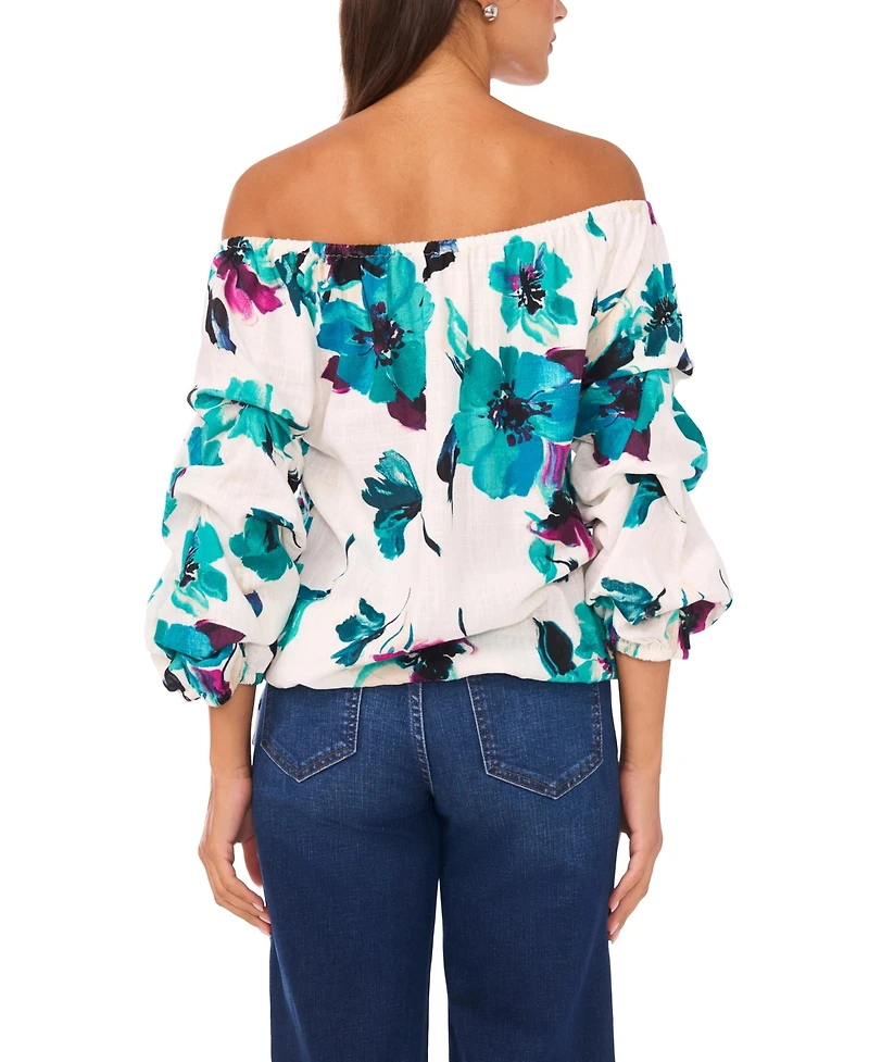 Vince Camuto Women's Off-The-Shoulder Neck Tie Top
