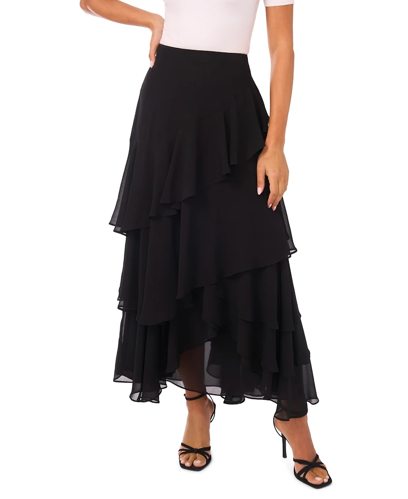 Vince Camuto Women's Long Ruffle Skirt