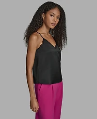 Bcbg Women's Lace Detail V-Neck Camisole Top