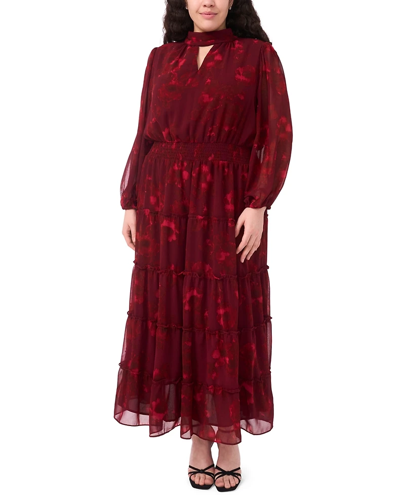 Msk Plus Printed Maxi Dress