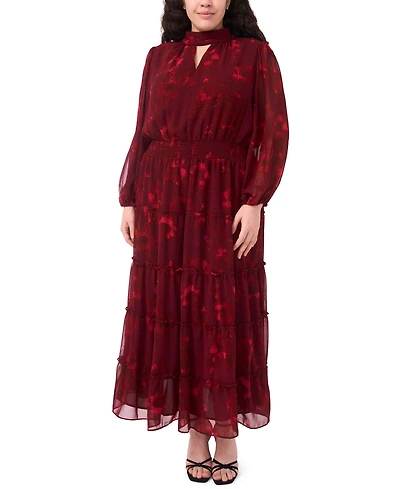 Msk Plus Printed Maxi Dress