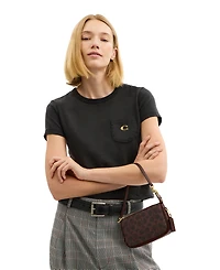 Coach Plaza Mini Signature Canvas Shoulder Bag 18