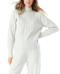 Dee Ocleppo Women's Coralina Cable Knit Mock Neck Sweater