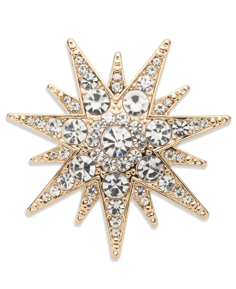 Lauren Ralph Lauren Gold-Tone Crystal Starburst Pin