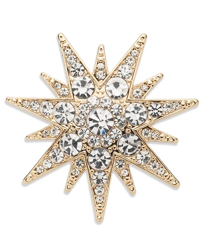 Lauren Ralph Lauren Gold-Tone Crystal Starburst Pin