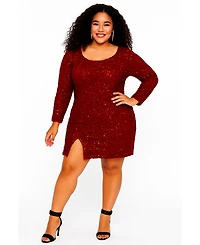 Sydney's Closet Women's Long Sleeve Sequin Cocktail Dress