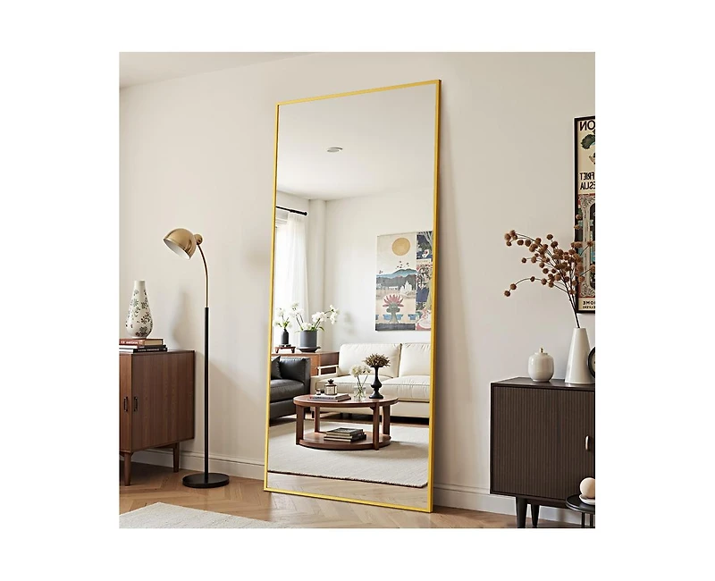 Antok Full Length Mirror 71"x30" Oversized Floor Mirror for Living Room Cloakroom Rect Style