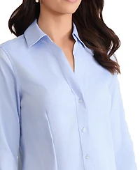 Jones New York Women's Easy Care Button Up Long Sleeve Blouse